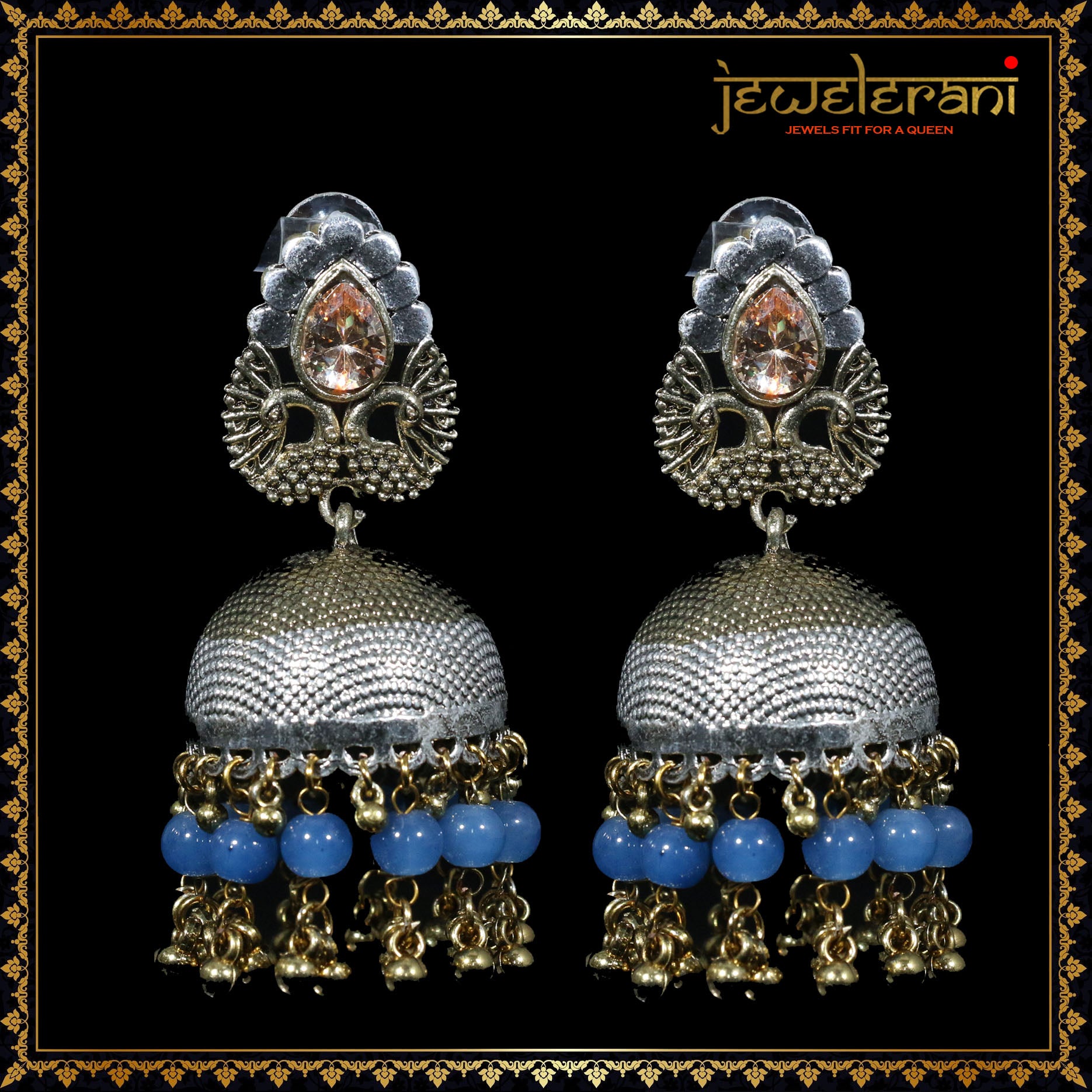 Radha Earrings - Blue