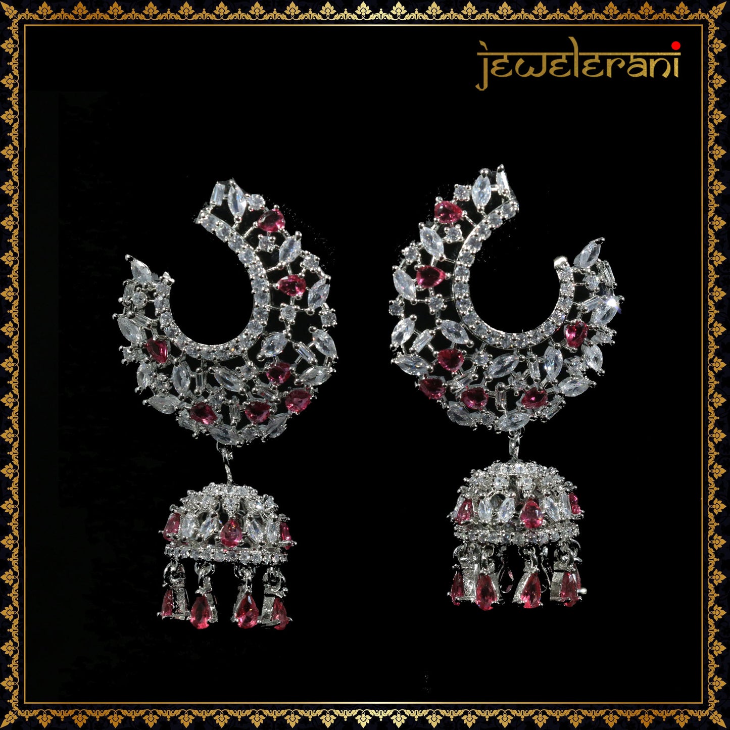 Tanja Earring Tikka Set - Red