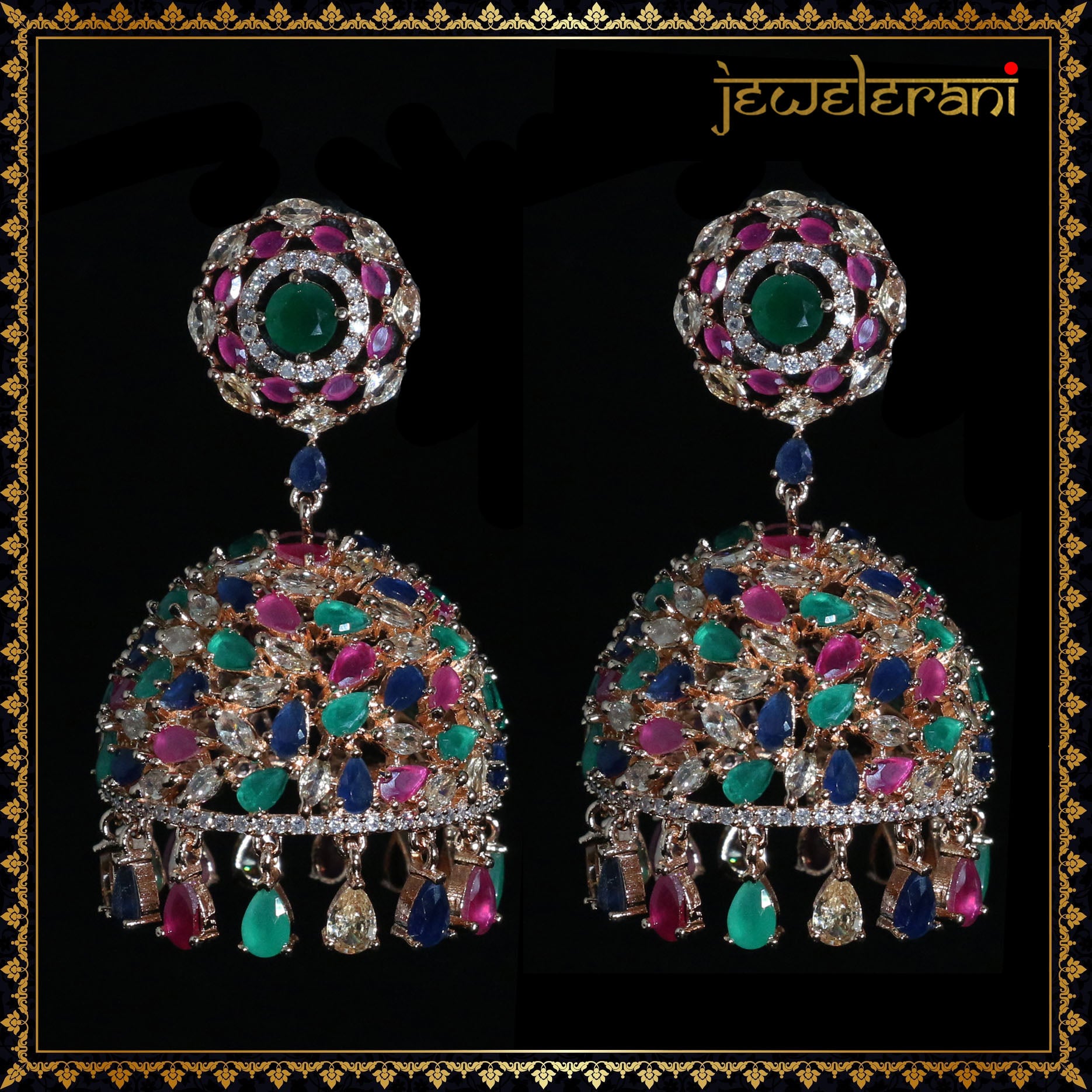 Jhumaira Earring Tikka Set - Multi