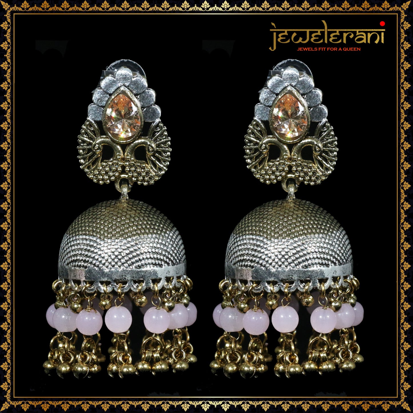 Radha Earrings - Baby Pink