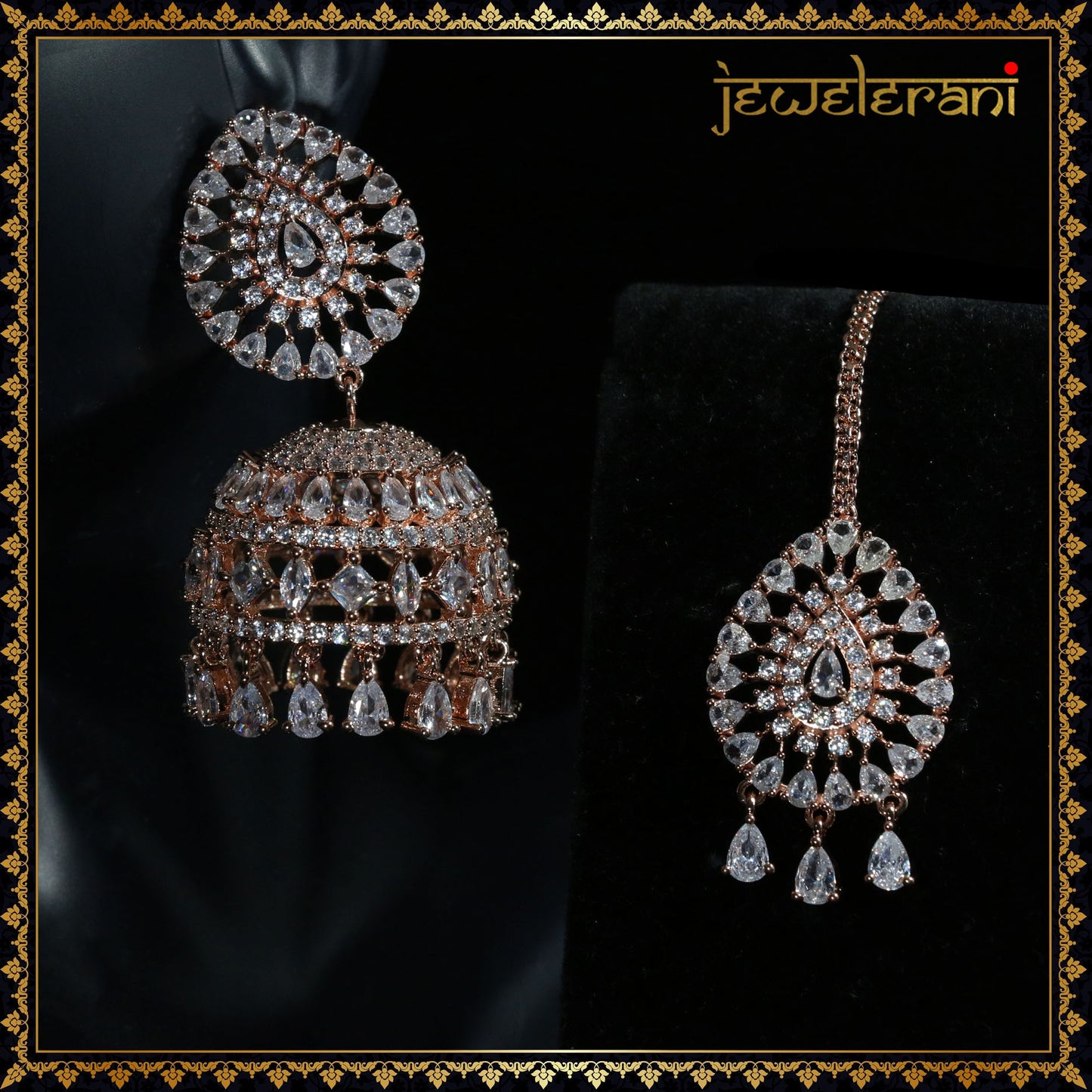 Mara Earring Tikka Set - Gold