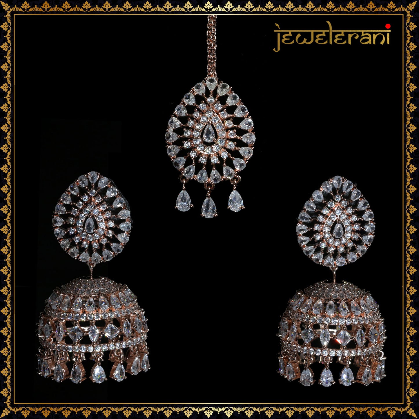 Mara Earring Tikka Set - Gold