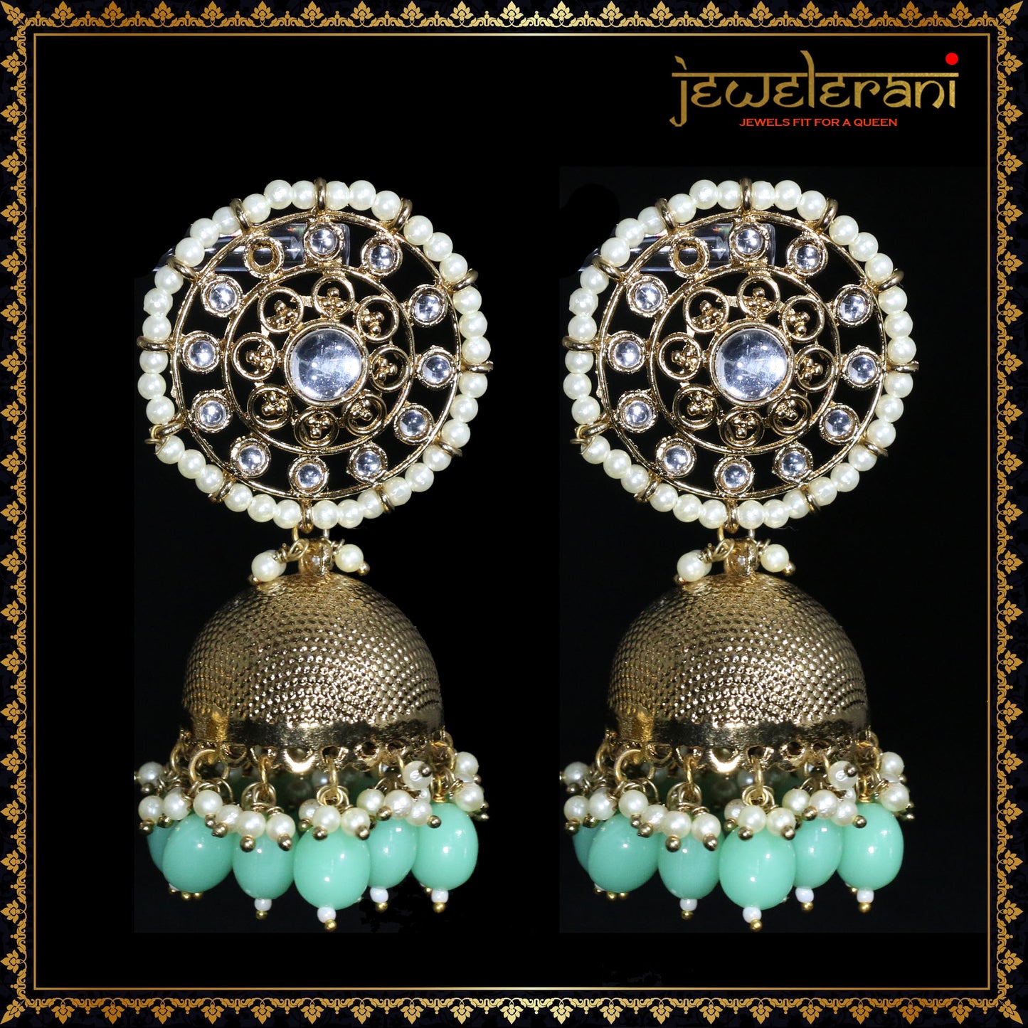 Renu Earrings - Mint Green