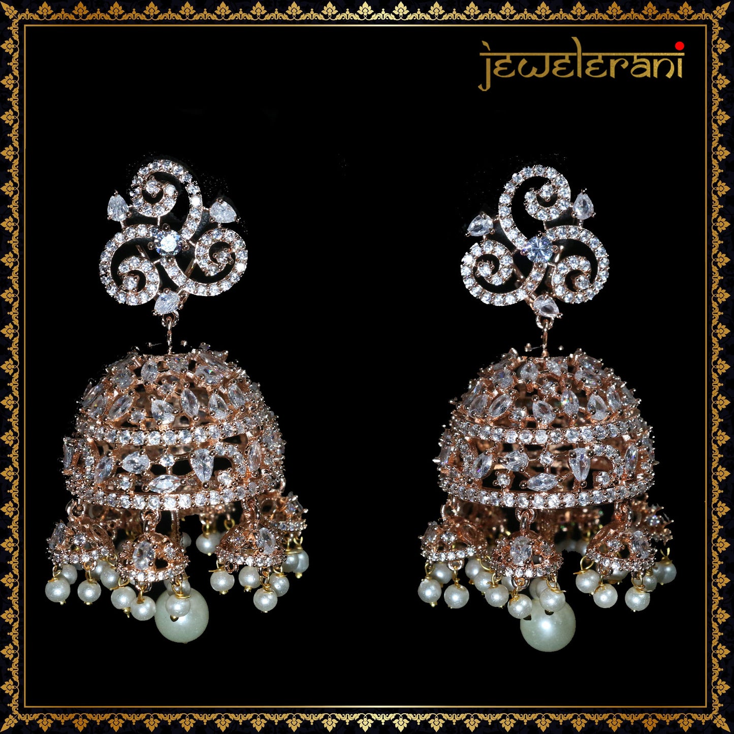 Lazziz Earring Tikka Set - Gold