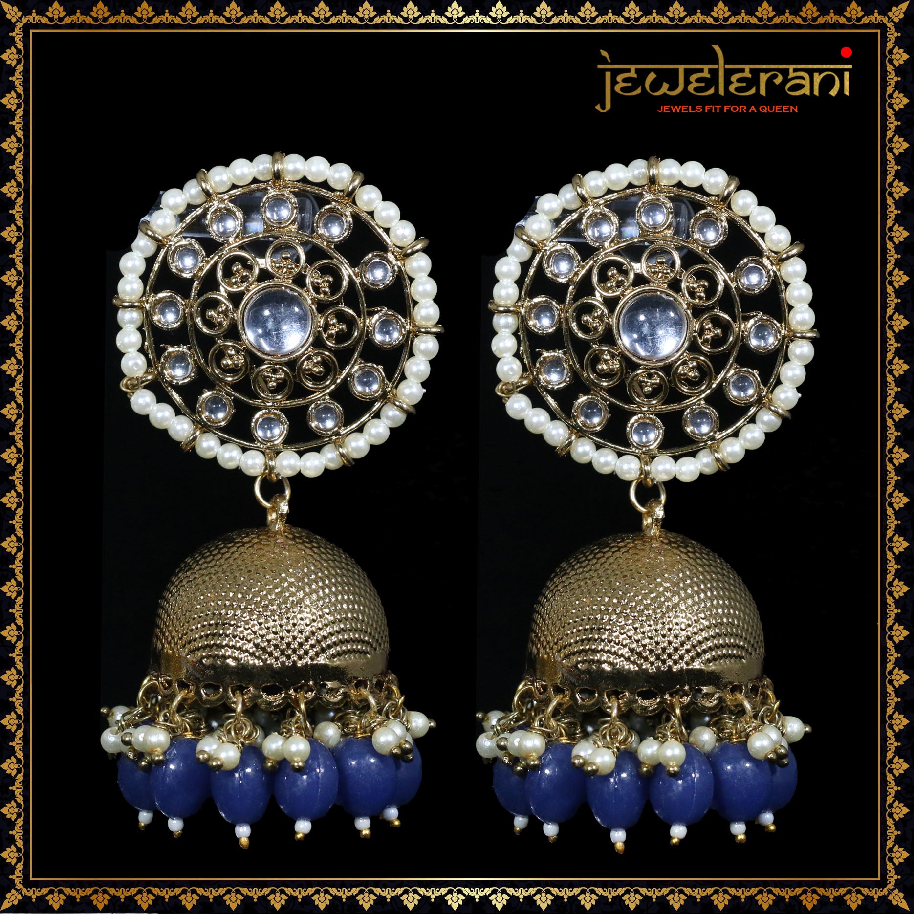 Renu Earrings - Royal Blue