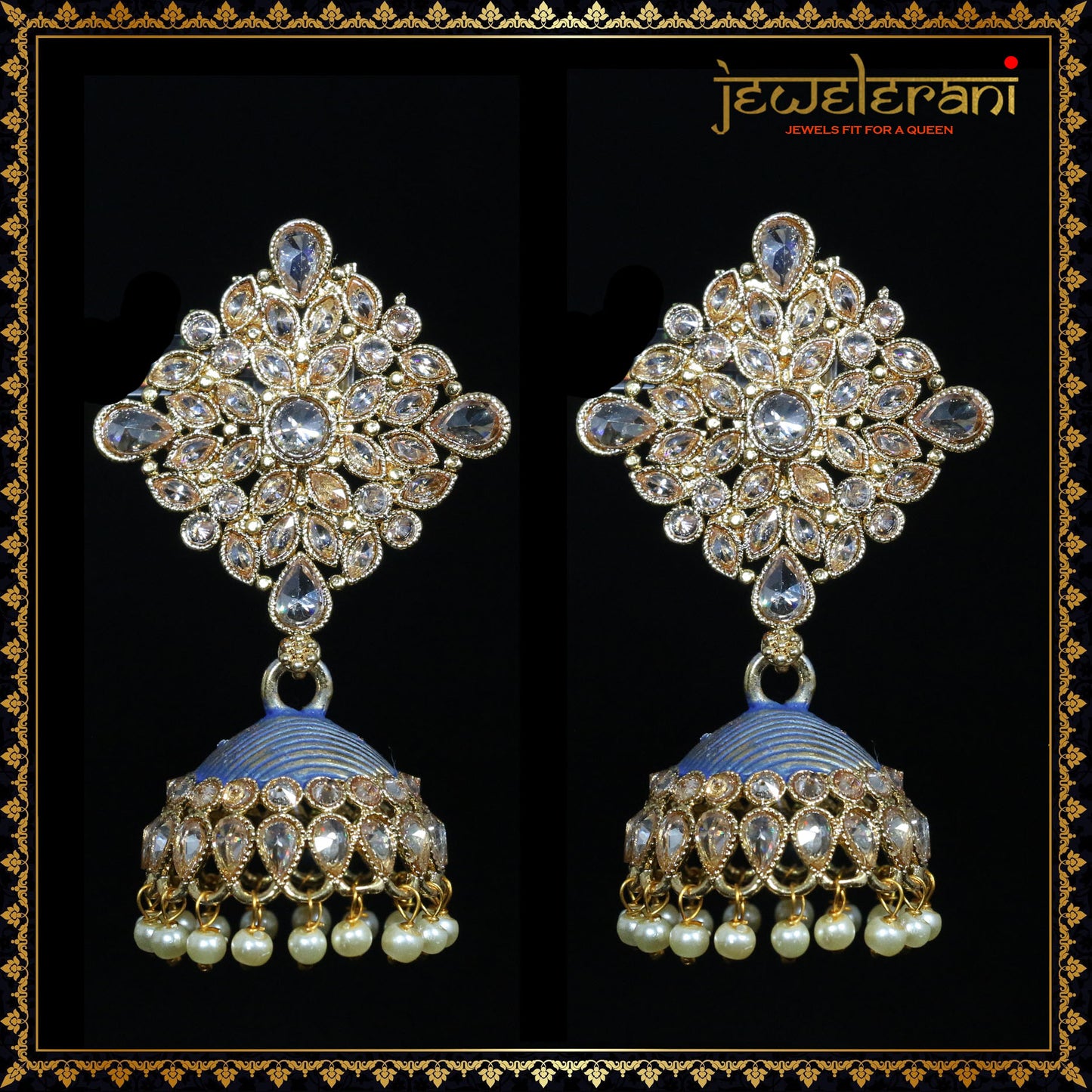 Jhalam Earrings - Blue