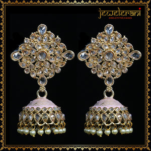 Jhalam Earrings - Pink