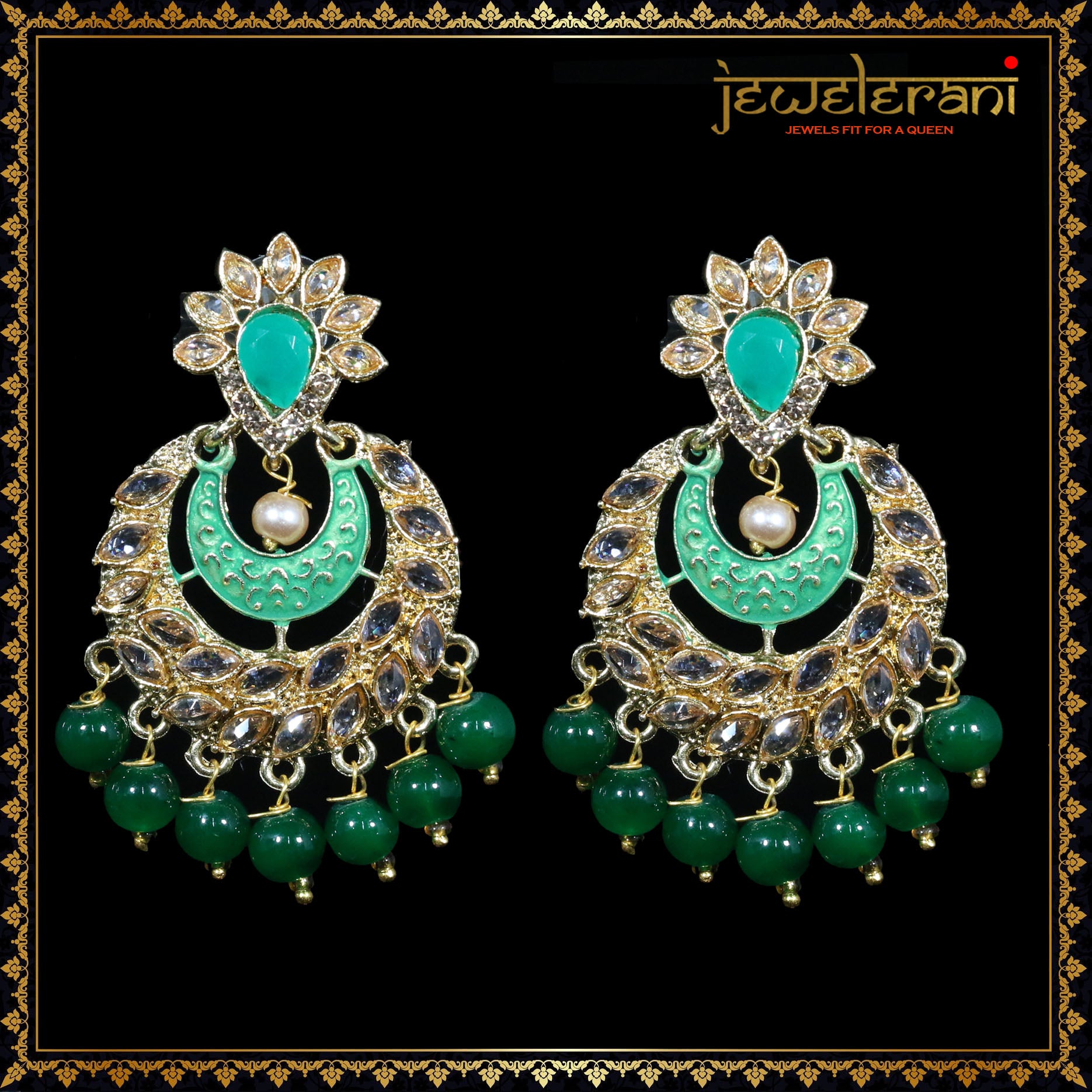 Padma Earrings - Green