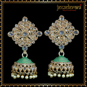 Jhalam Earrings - Green
