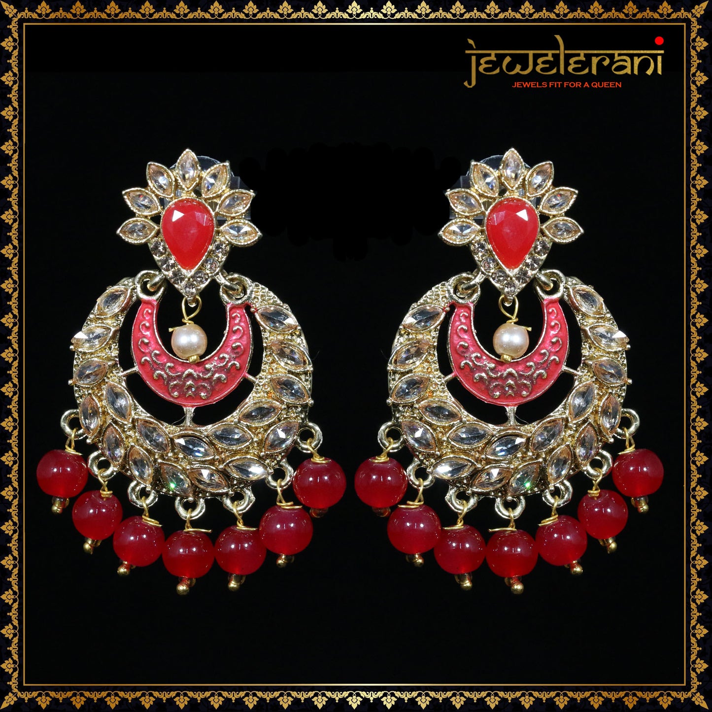 Padma Earrings - Red