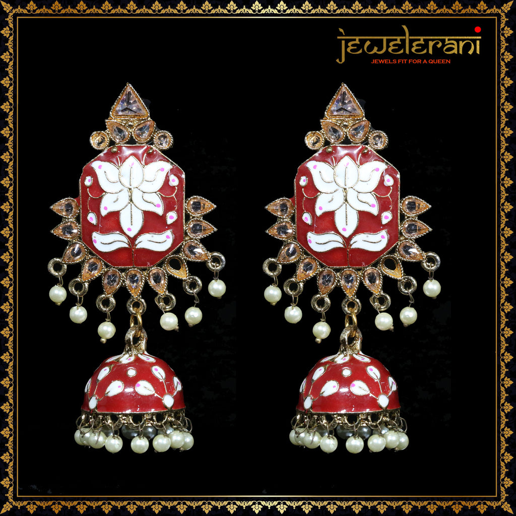 Monisha Earrings - Red
