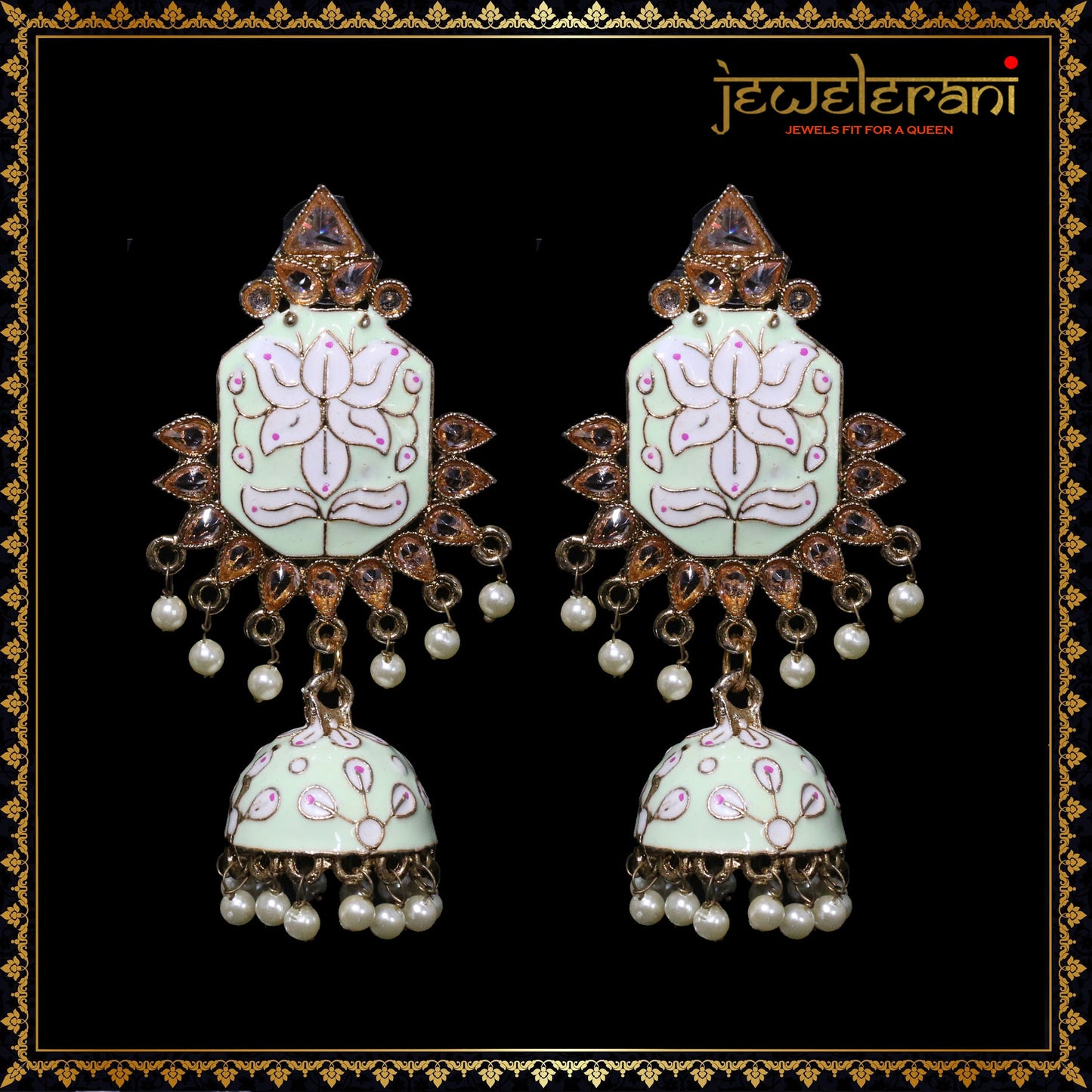 Monisha Earrings - Mint Green