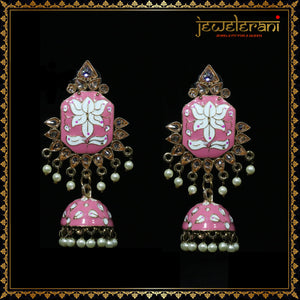 Monisha Earrings - Pink