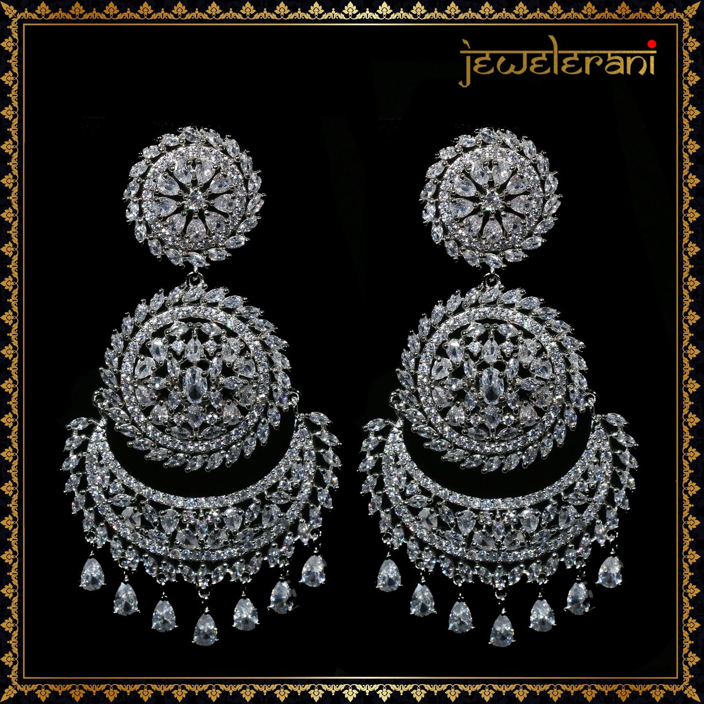 Niharika Earring Tikka Set - White