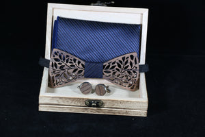 Wooden Bow Tie Set